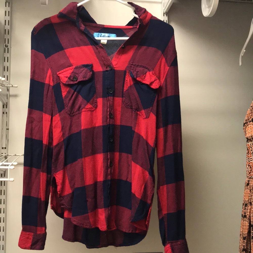 Long sleeve light weight flannel